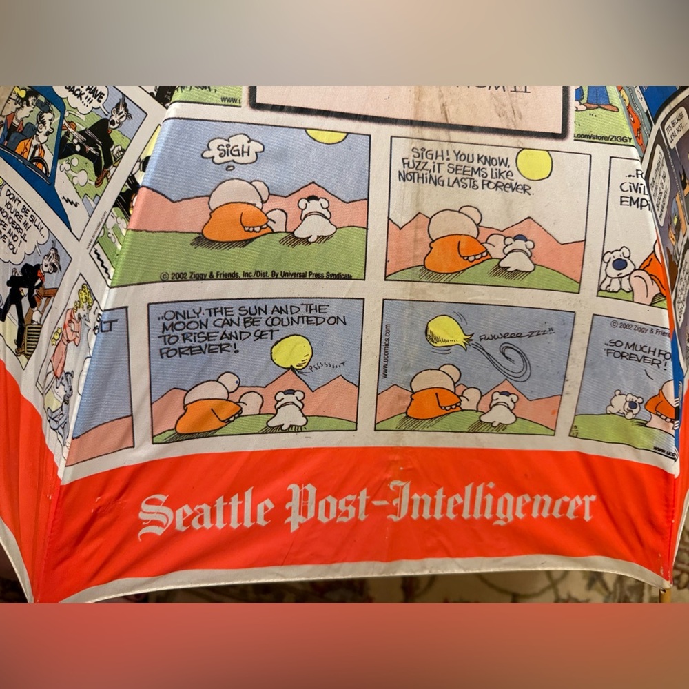 Seattle Post-Intelligencer Colorful Cartoons Umbrella - Picture 6 of 10